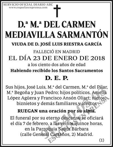 M.ª del Carmen Mediavilla Sarmantón